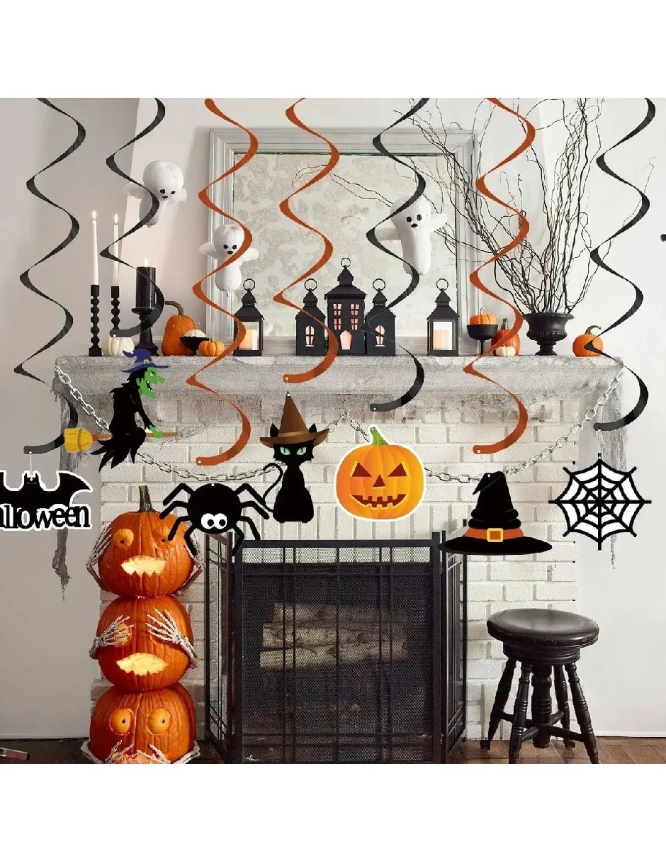 Set decoración con forma de Calabaza y gato 2