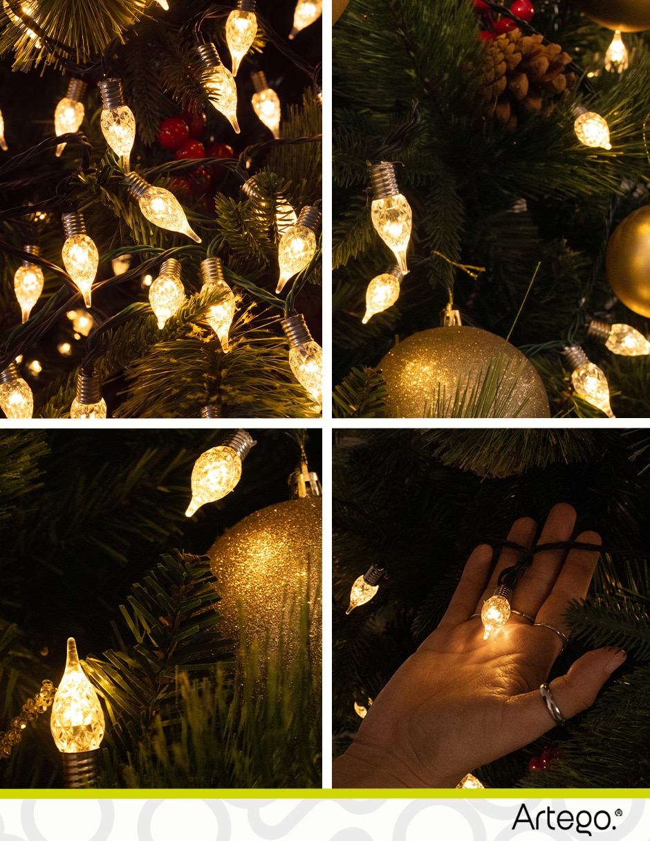 Serie led led navidad vintage style kodiak con 100 focos 2