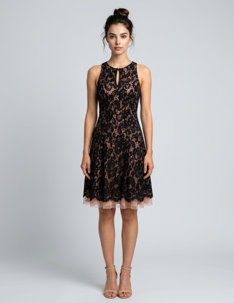 Vestido a la rodilla cocktail para mujer