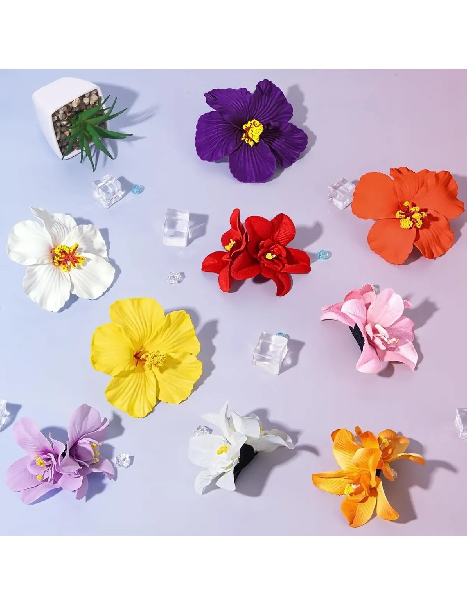Pinza para el cabello de plástico flor 2
