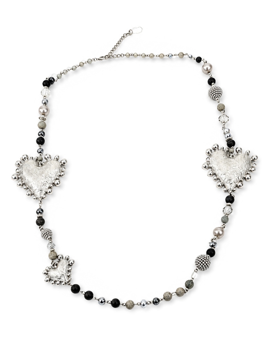 Collar con dije metallic de metal
