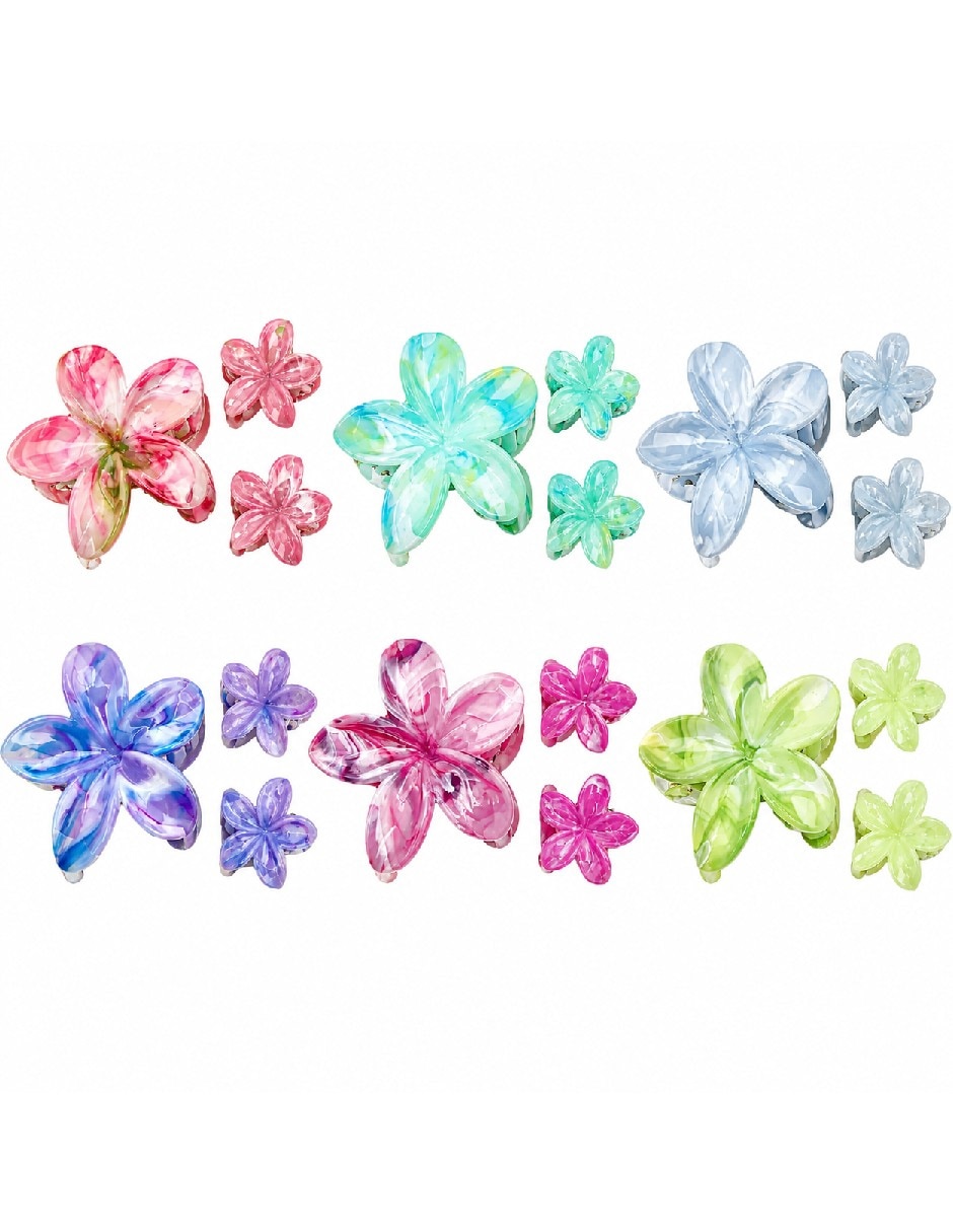 Pinza para el cabello de plástico flor Pinza para el cabello de plástico flor