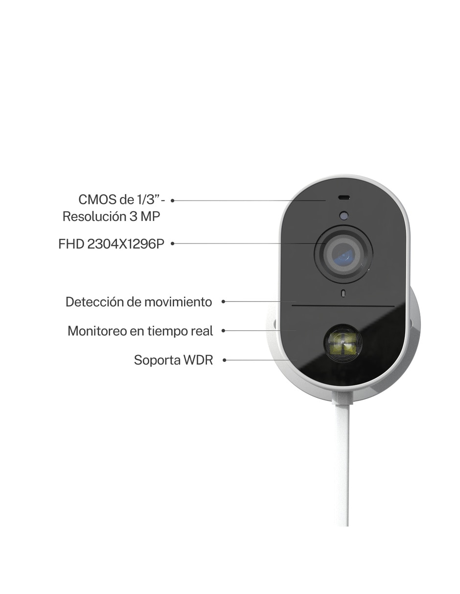 Cámara Wi-Fi de seguridad modelo Owi360 / Owe180 inalámbrica Full HD 106° para Interior y exterior 2