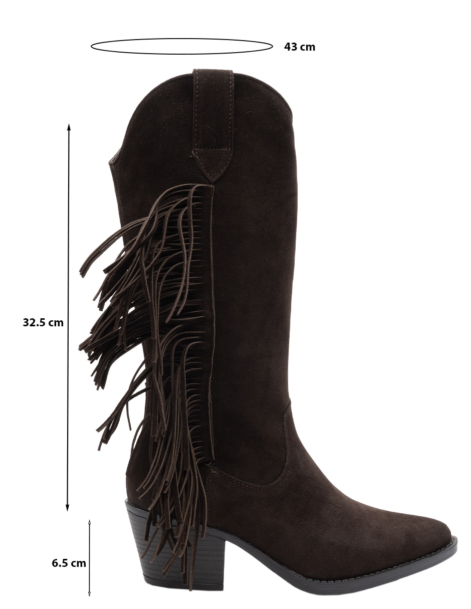 Bota cowboy abajo de la rodilla para mujer 8