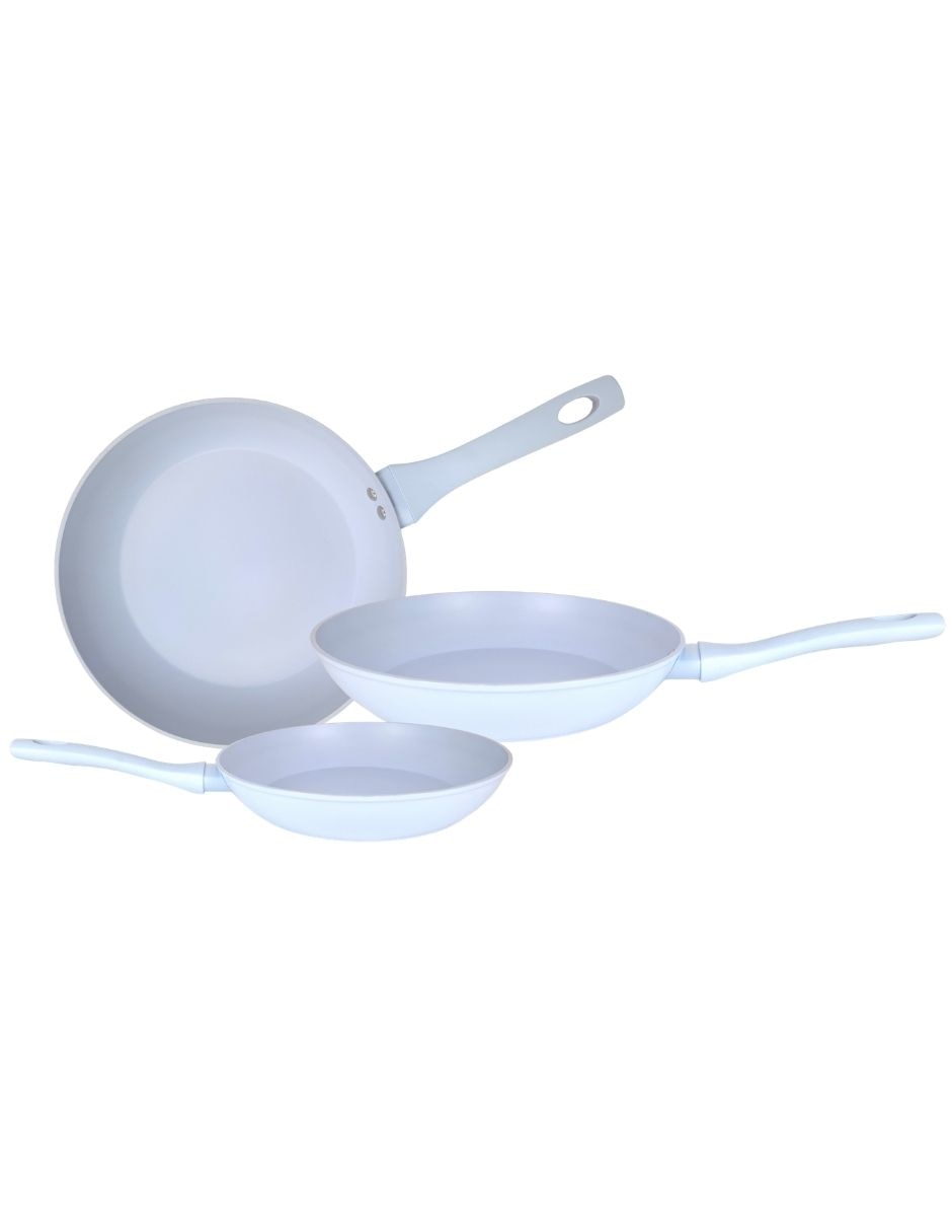 Set de sartenes con tapa Portugal de aluminio forjado 3 piezas
