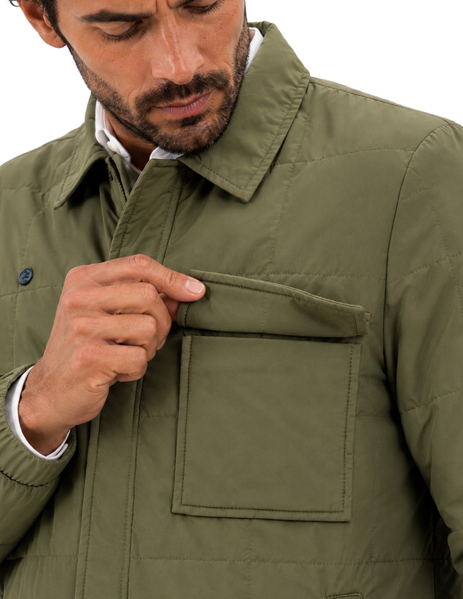 Chamarra casual con bolsillos para hombre 2