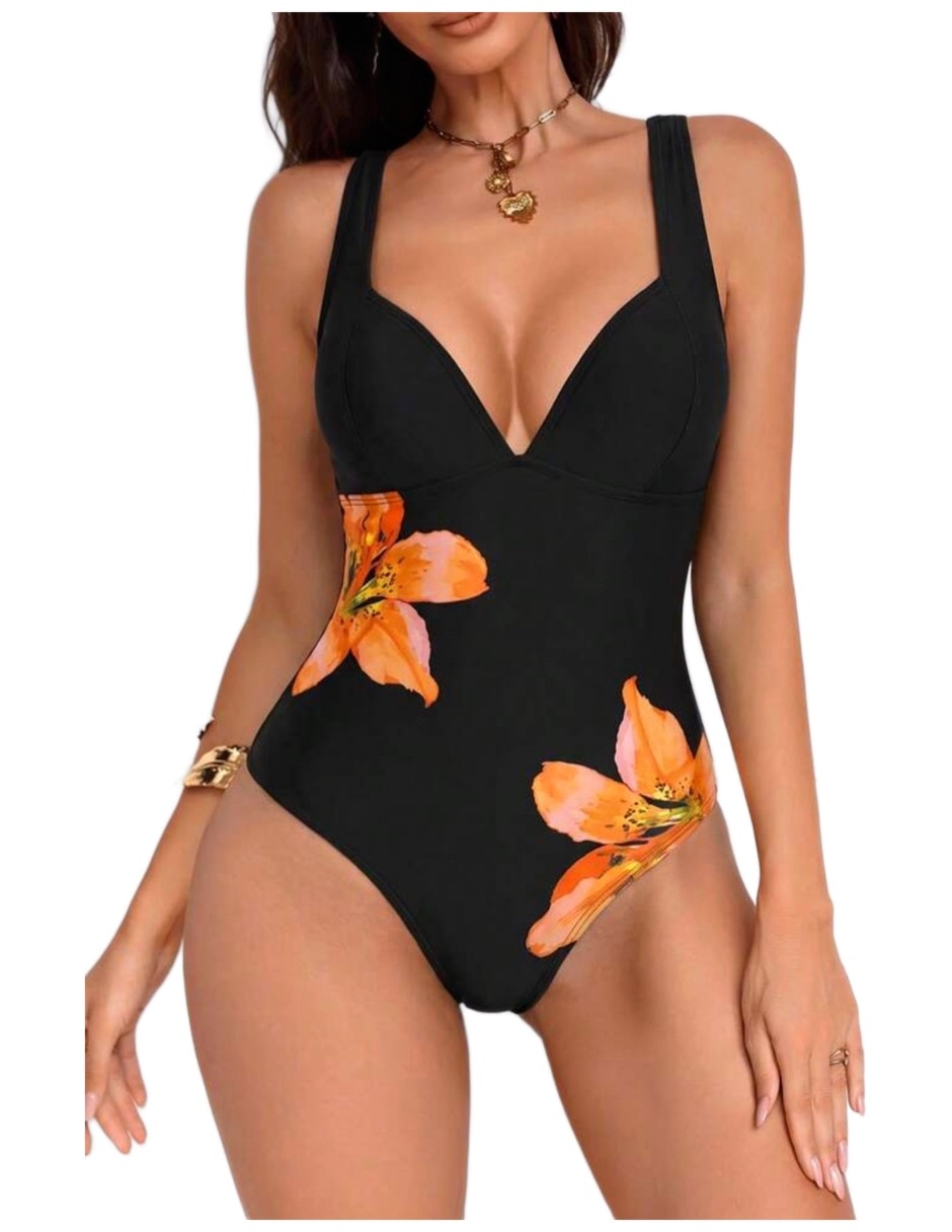 Traje de baño completo estampado Floral para mujer Traje de baño completo estampado Floral para mujer