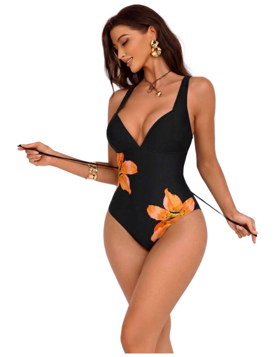 Traje de baño completo estampado Floral para mujer