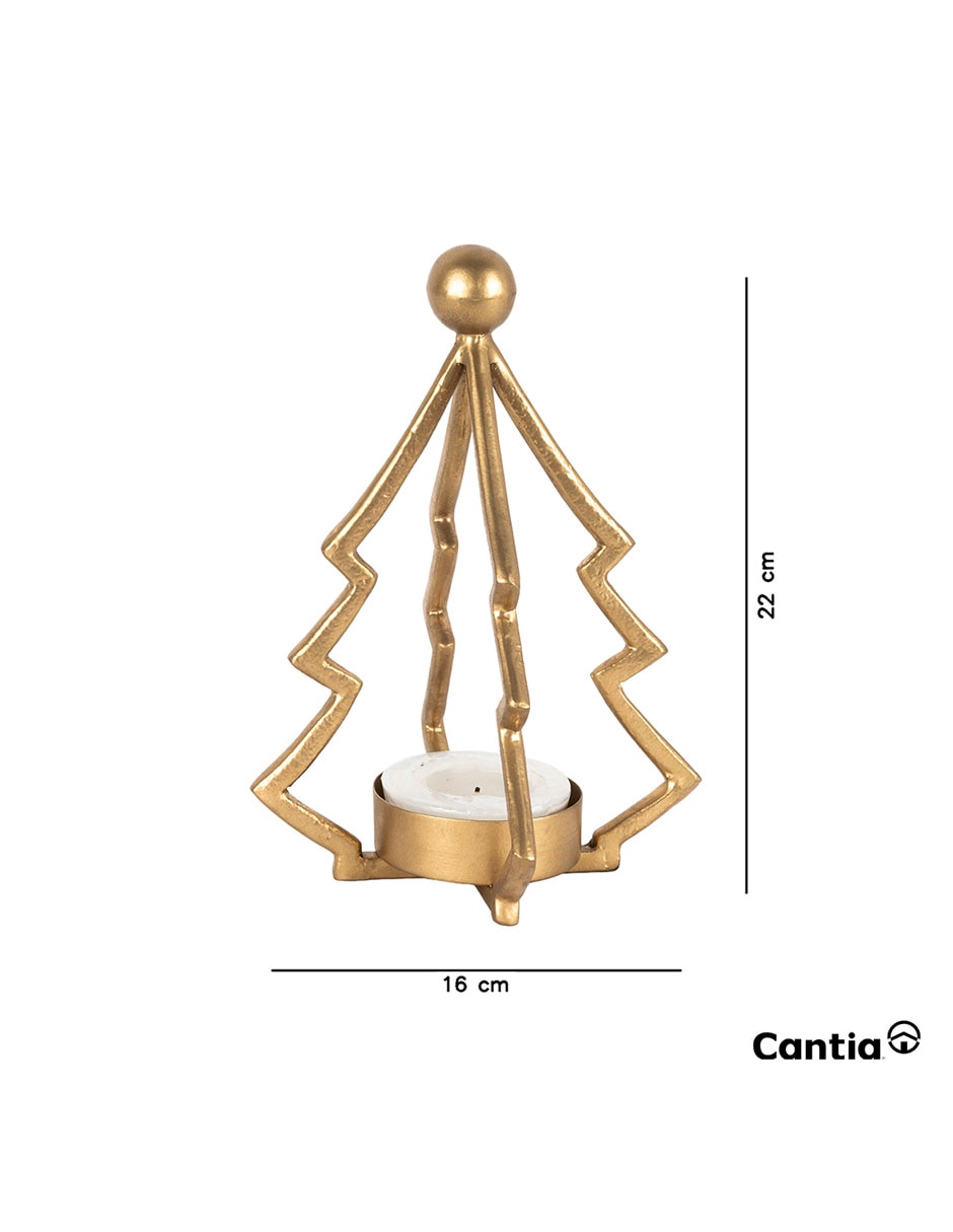 Candelabro de aluminio pino navideño 5