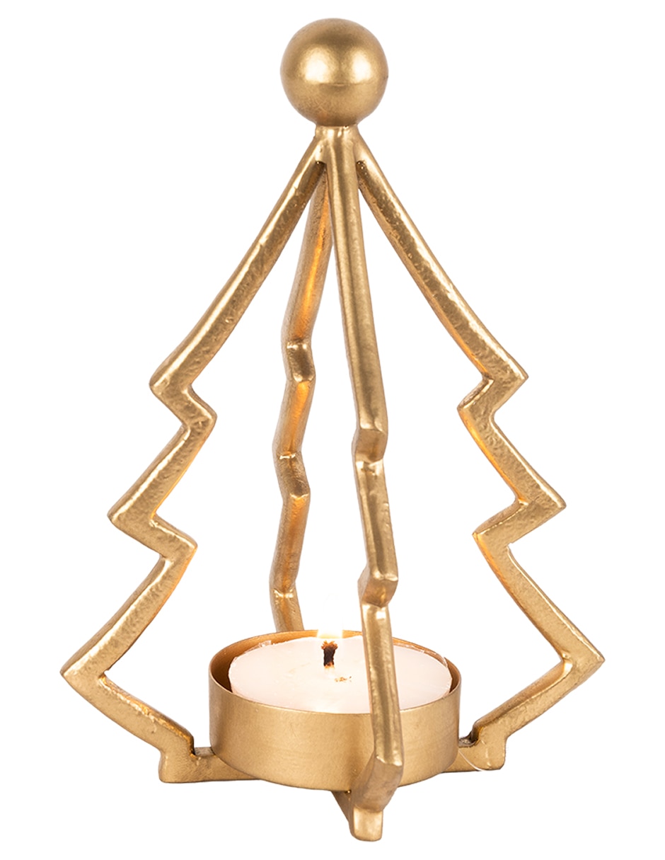 Candelabro de aluminio pino navideño 2