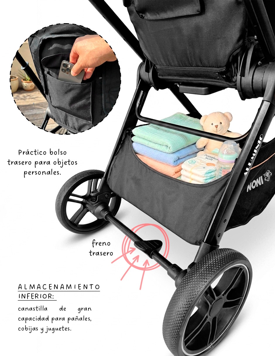 Carriola travel system 2027 plegable 3