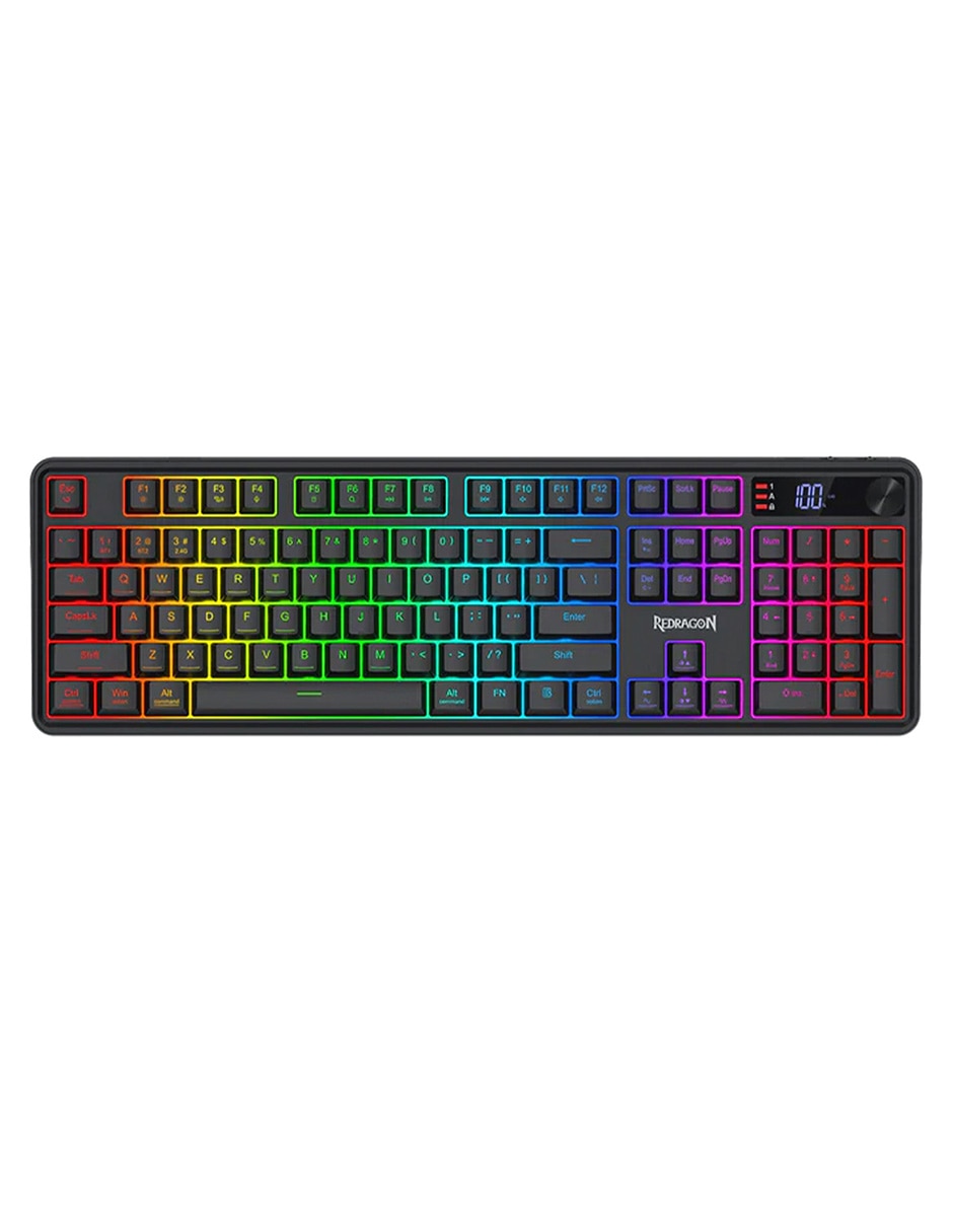 Teclado gamer alámbrico e inalámbrico QWERT español con interruptor membrana cúpula de goma K526 VOLCANO Teclado gamer alámbrico e inalámbrico QWERT español con interruptor membrana cúpula de goma K526 VOLCANO