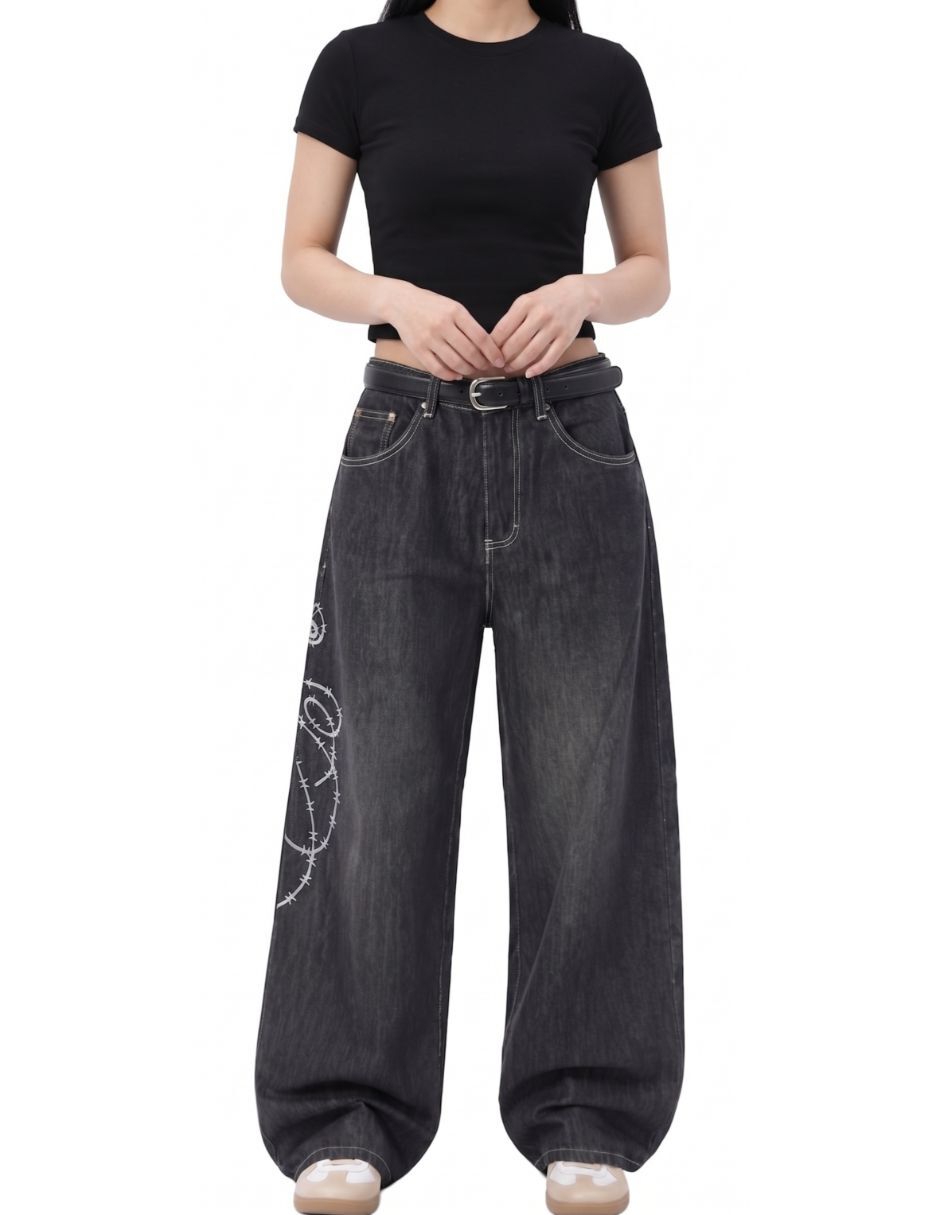 Jeans barrel para mujer