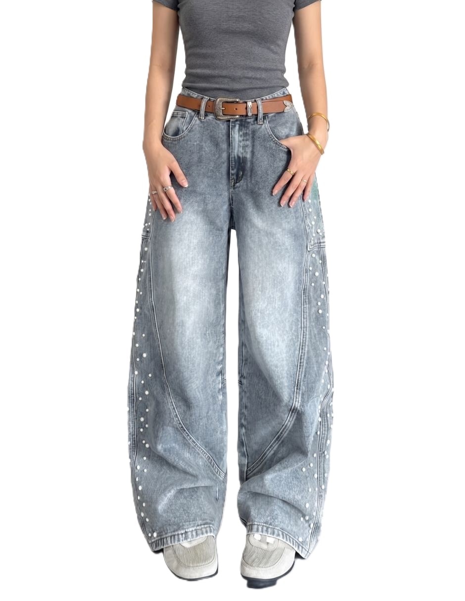 Jeans barrel para mujer