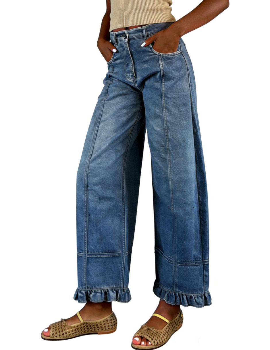 Jeans barrel para mujer 5