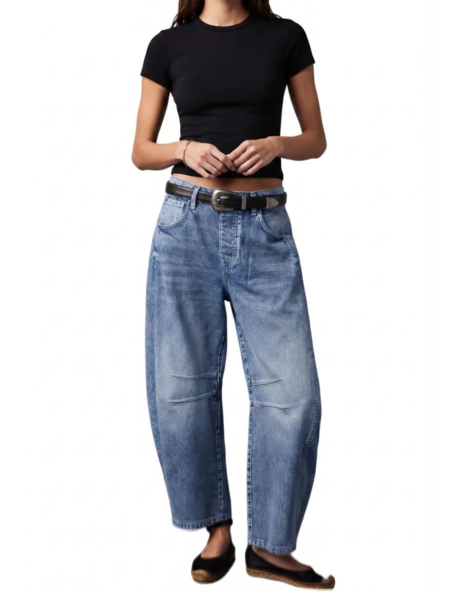 Jeans/Jegging/Jeans jogger Regular Barrel Cintura para mujer Jeans/Jegging/Jeans jogger Regular Barrel Cintura para mujer