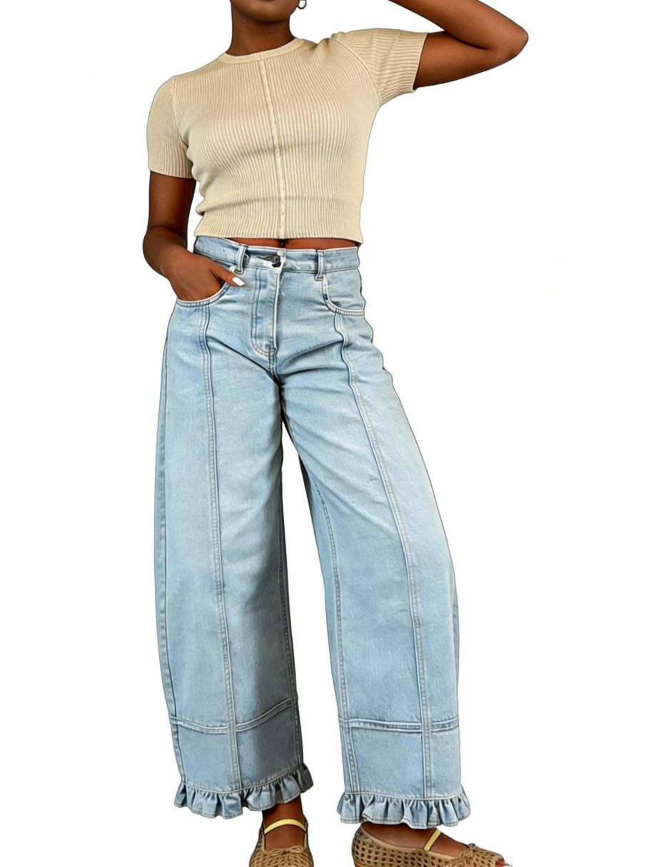 Jeans barrel para mujer 5