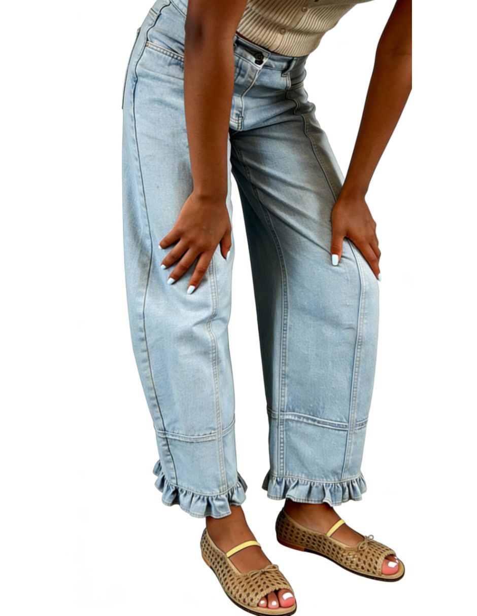 Jeans barrel para mujer 4