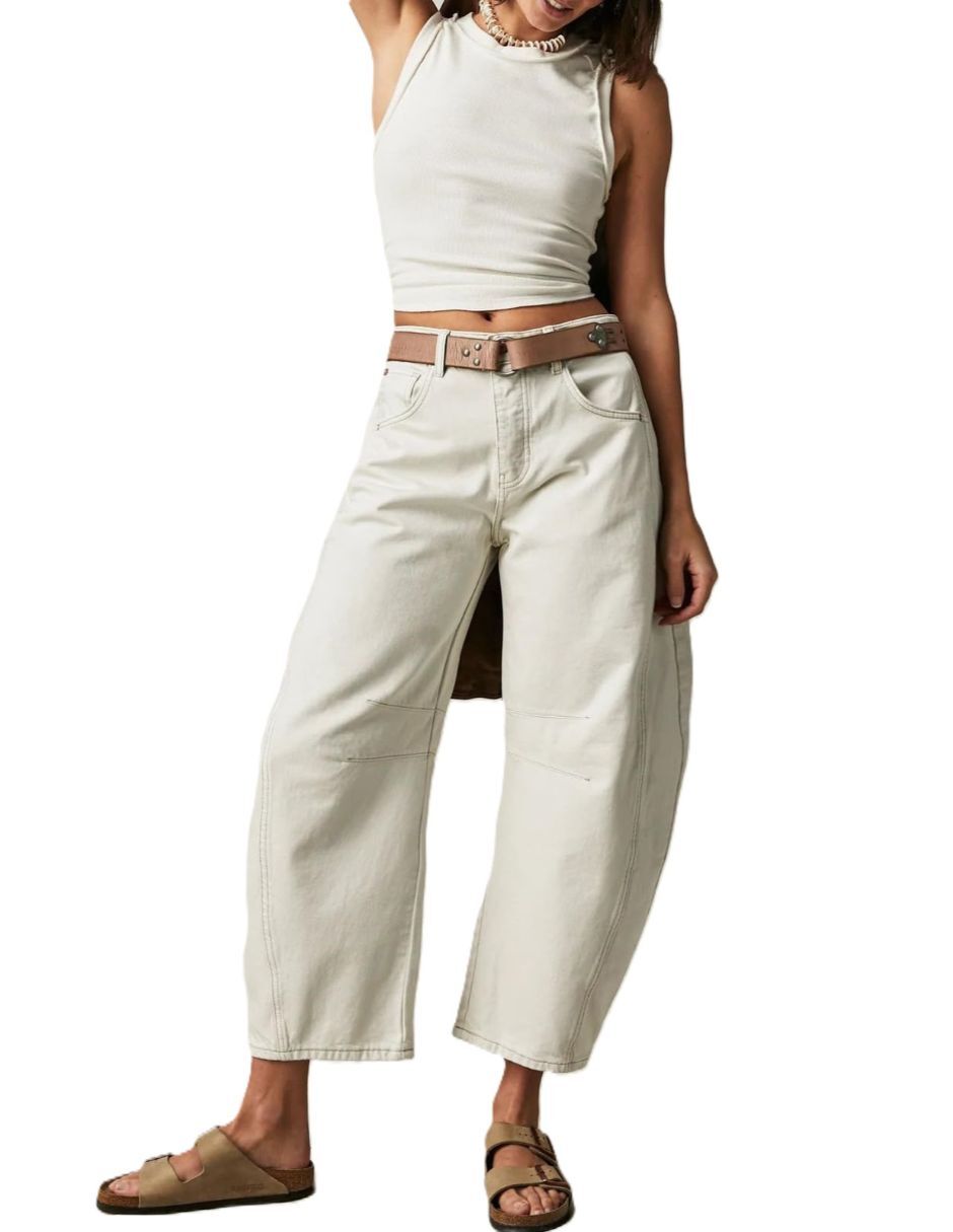 Jeans/Jegging/Jeans jogger Regular Barrel Cintura para mujer 4