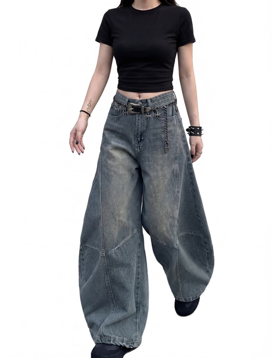 Jeans barrel para mujer