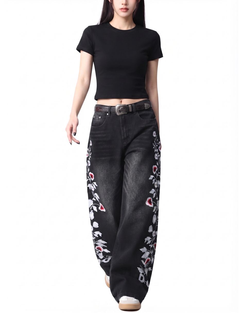 Jeans barrel para mujer