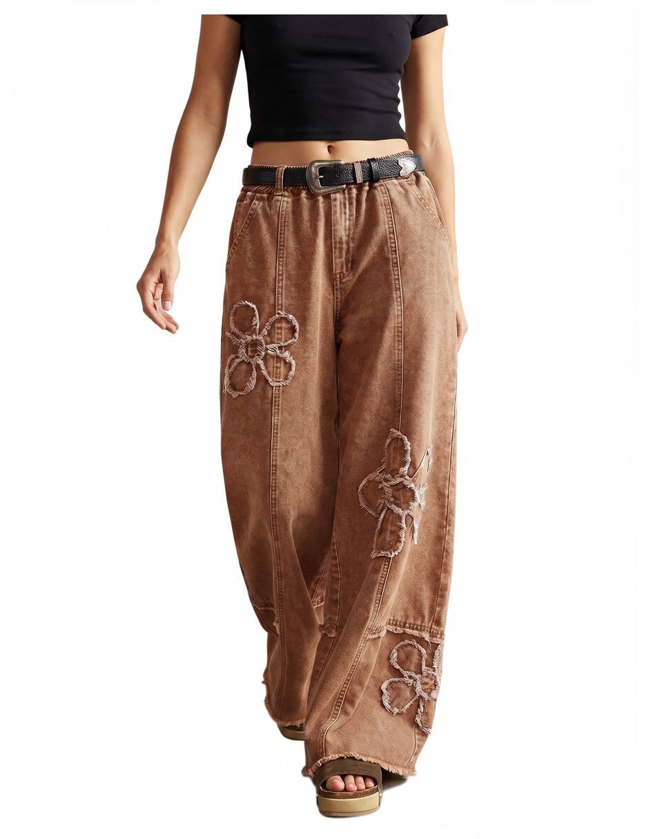 Jeans barrel para mujer