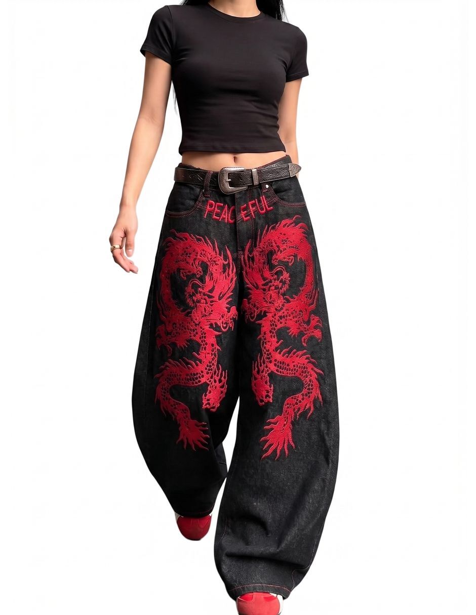 Jeans barrel para mujer