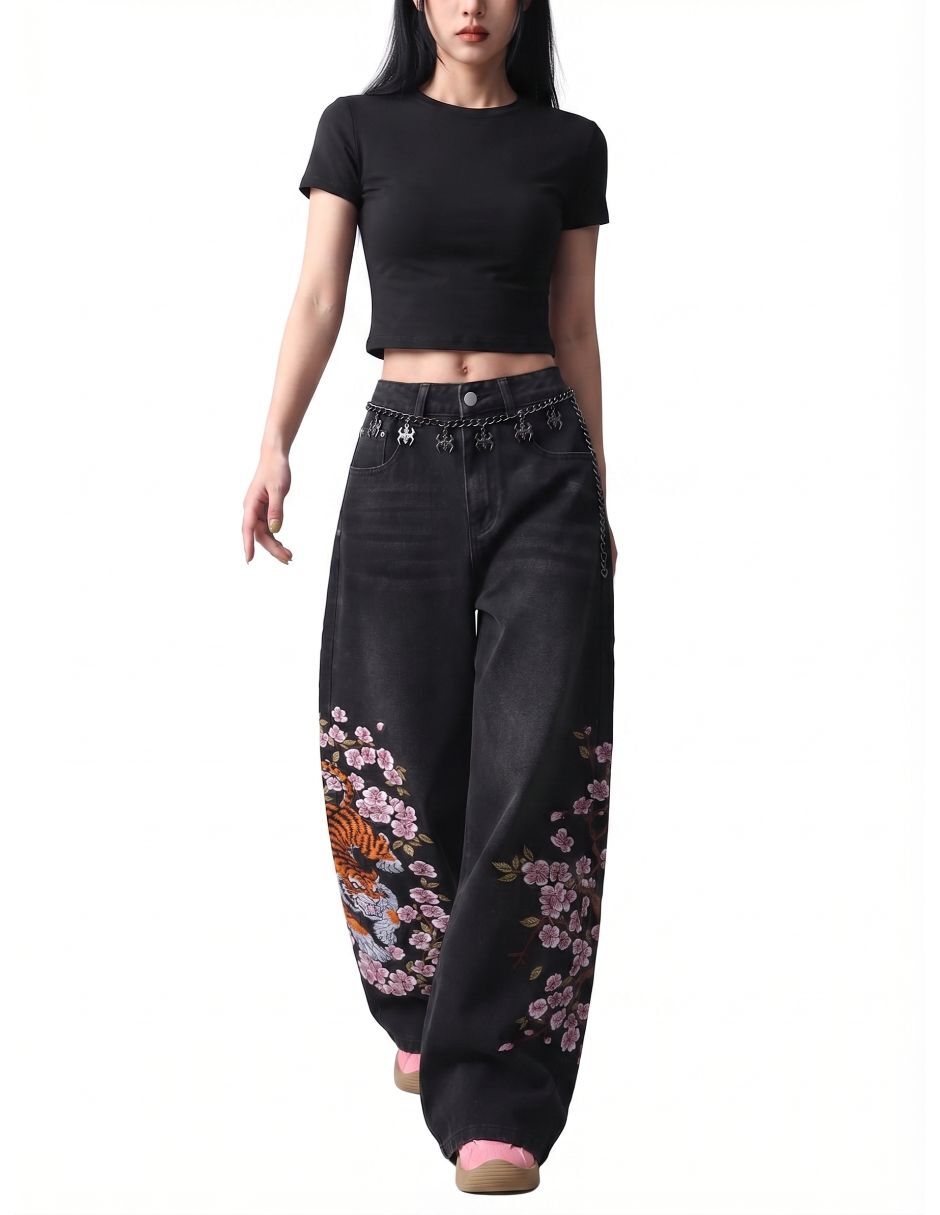 Jeans barrel para mujer