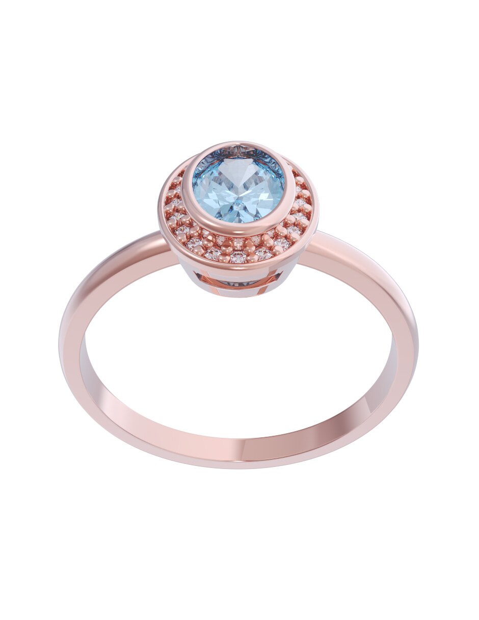 Anillo de compromiso de oro 14 k Set Eternidad 2026 2