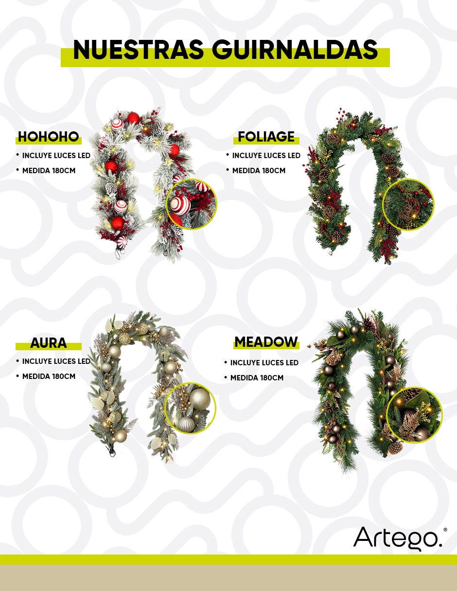 Guirnalda decorativa Navideña 180cm 5