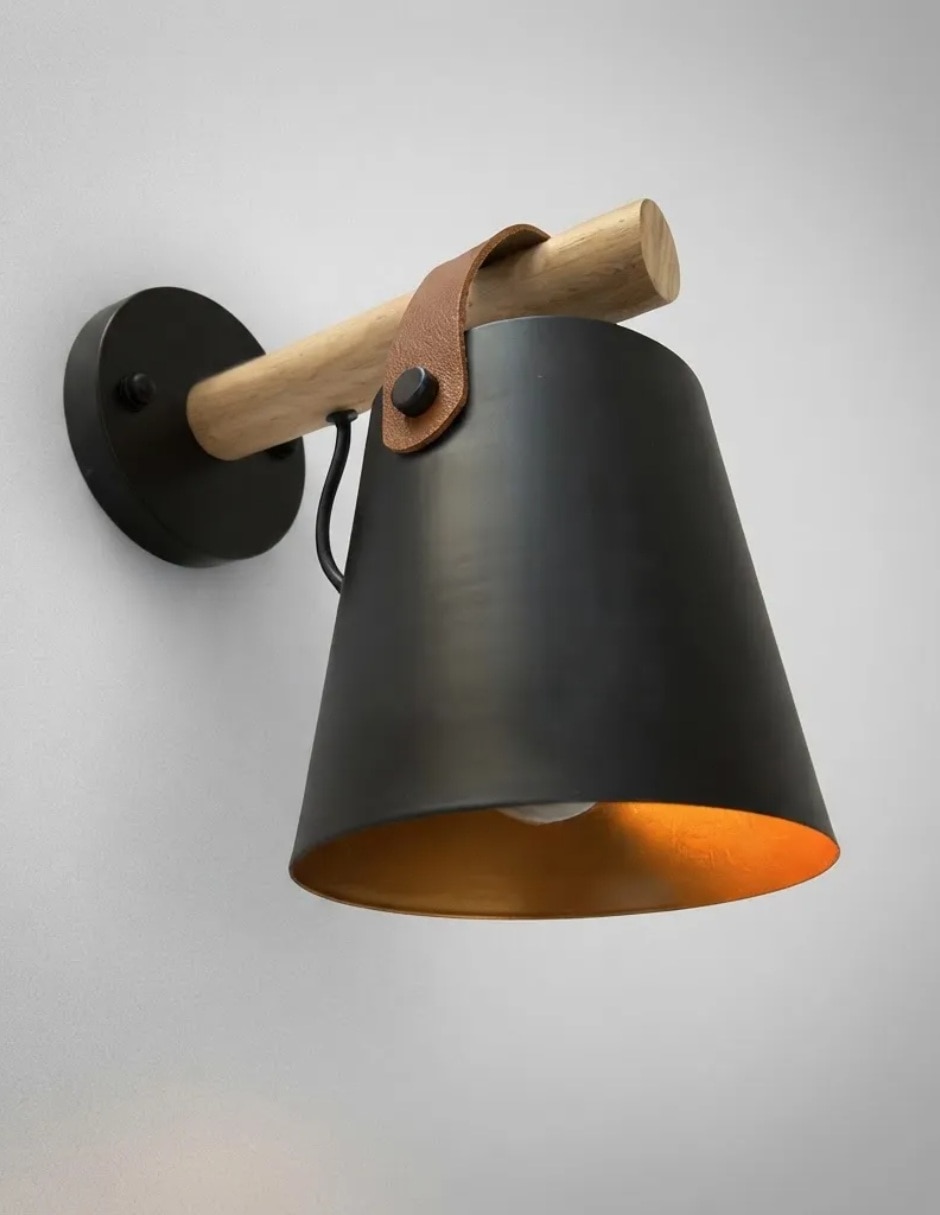Arbotante incandescente y led rustica 6