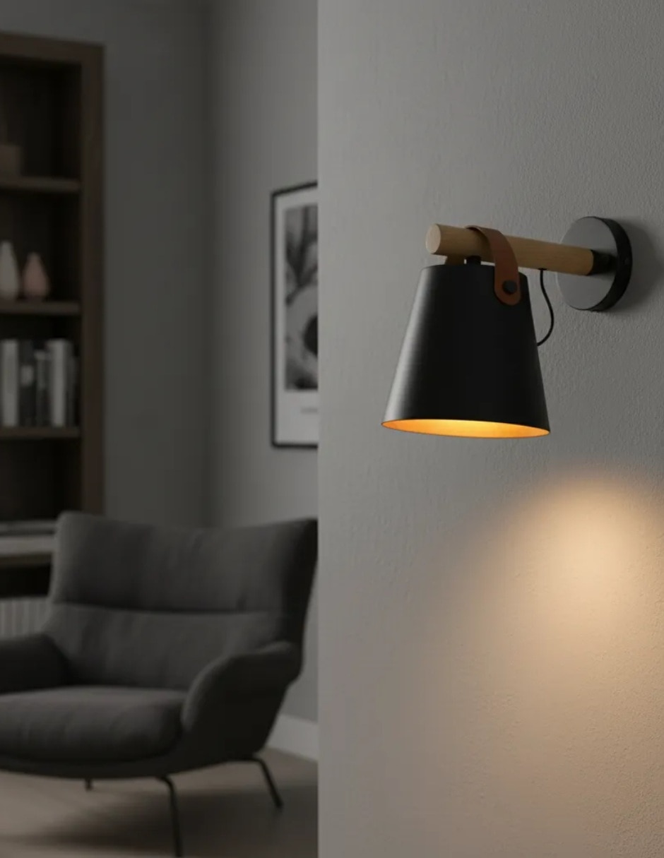 Arbotante incandescente y led rustica