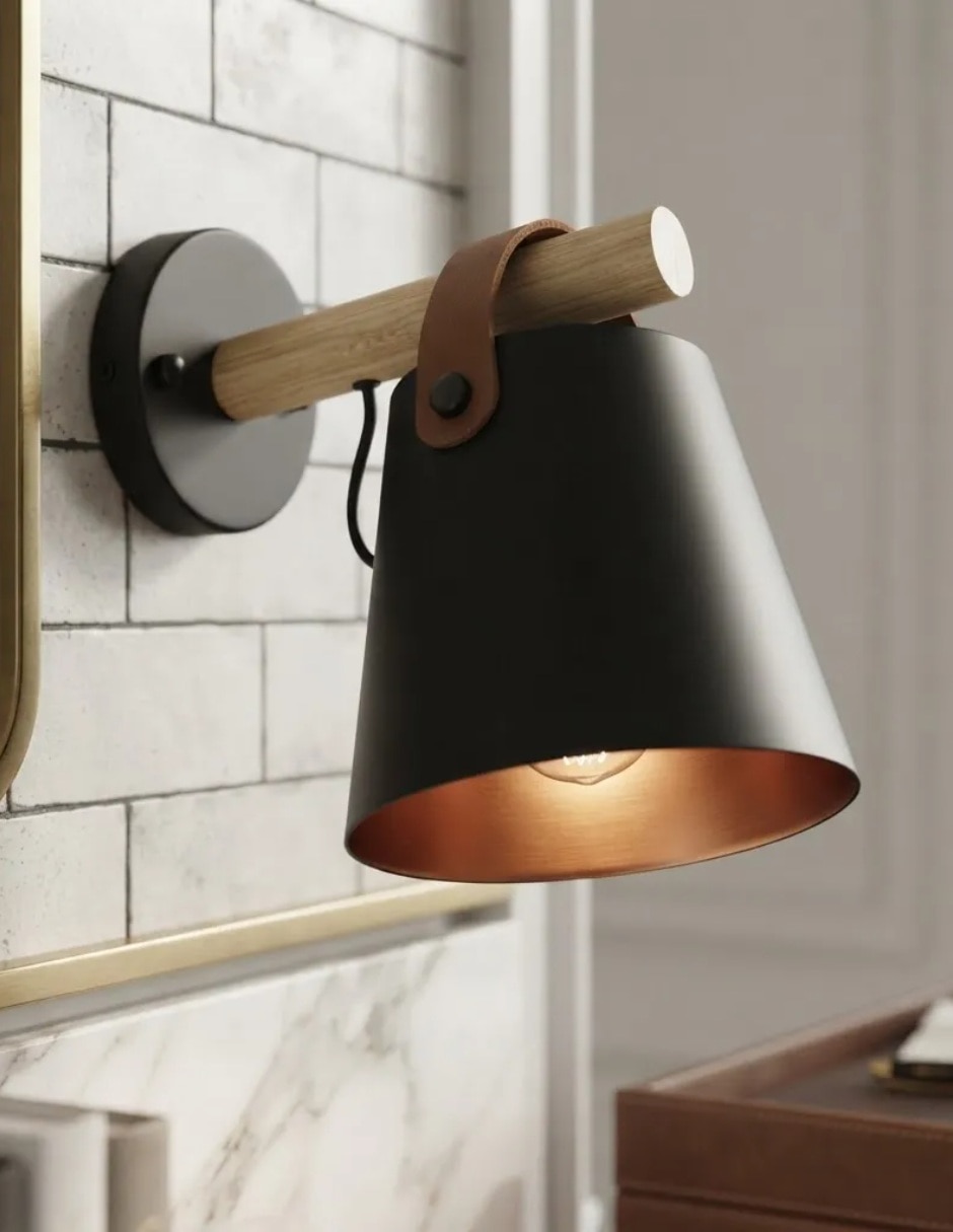 Arbotante incandescente y led rustica