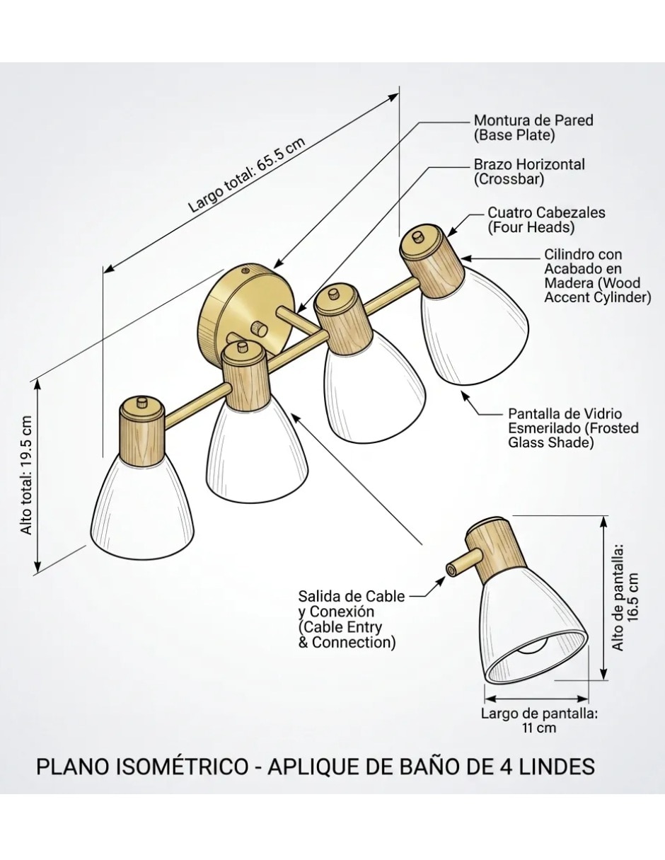 Lámpara direccionable incandescente y led litony 7