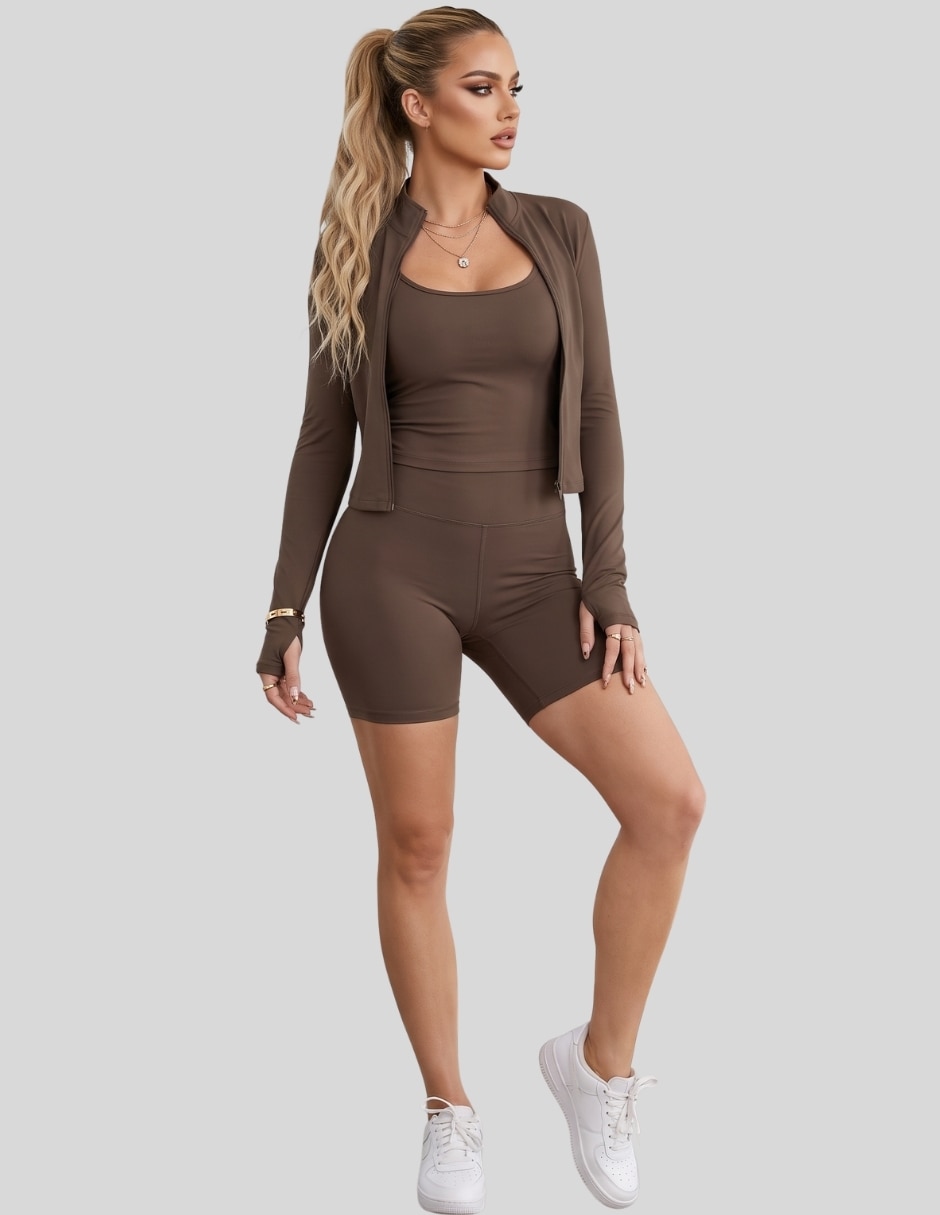 Conjunto deportivo Ajustado con Elástico para Mujer Conjunto deportivo Ajustado con Elástico para Mujer