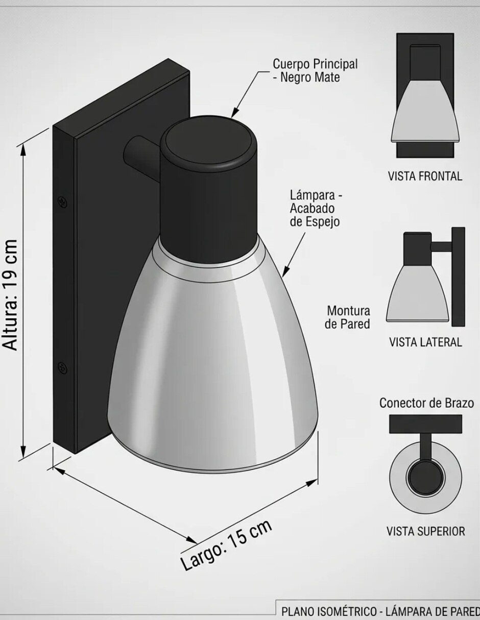 Arbotante incandescente y led retro 7