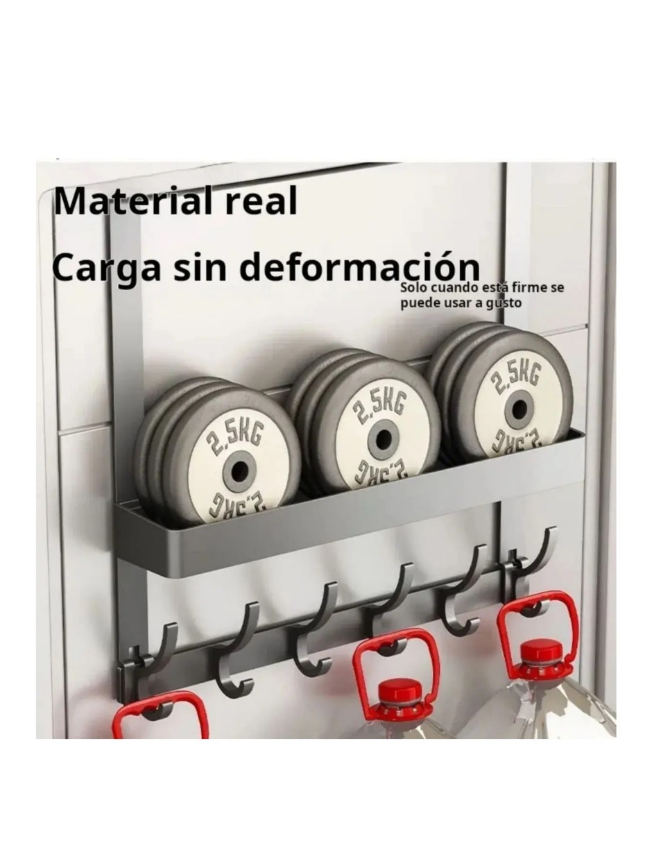 Perchero de pared de acero 10 ganchos