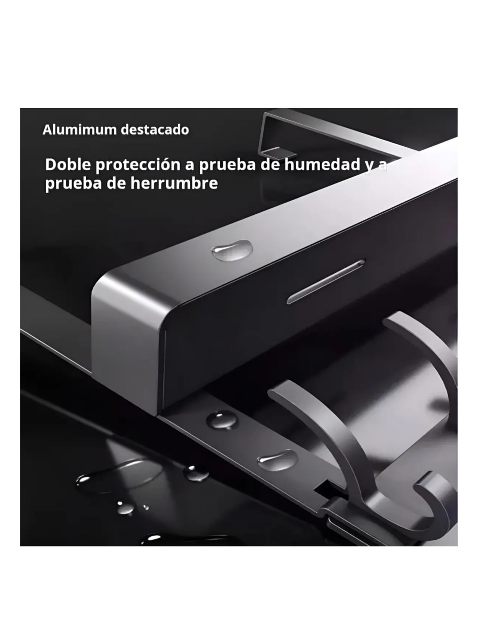Perchero de pared de acero 10 ganchos