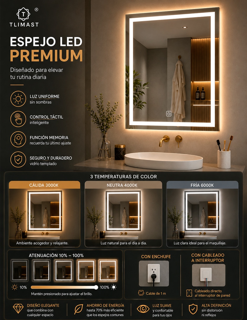 Espejo con luz