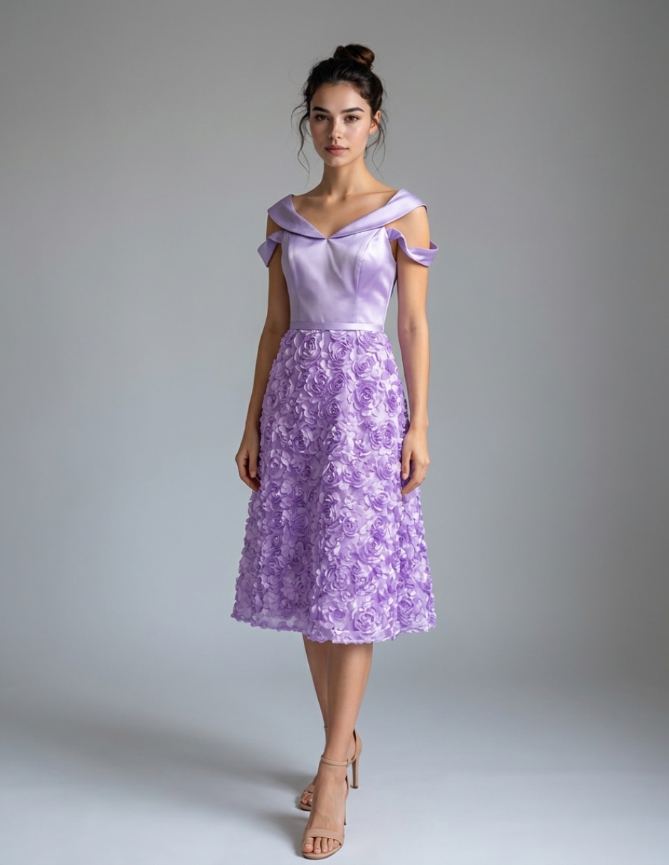 Vestido midi de fiesta para mujer Vestido midi de fiesta para mujer