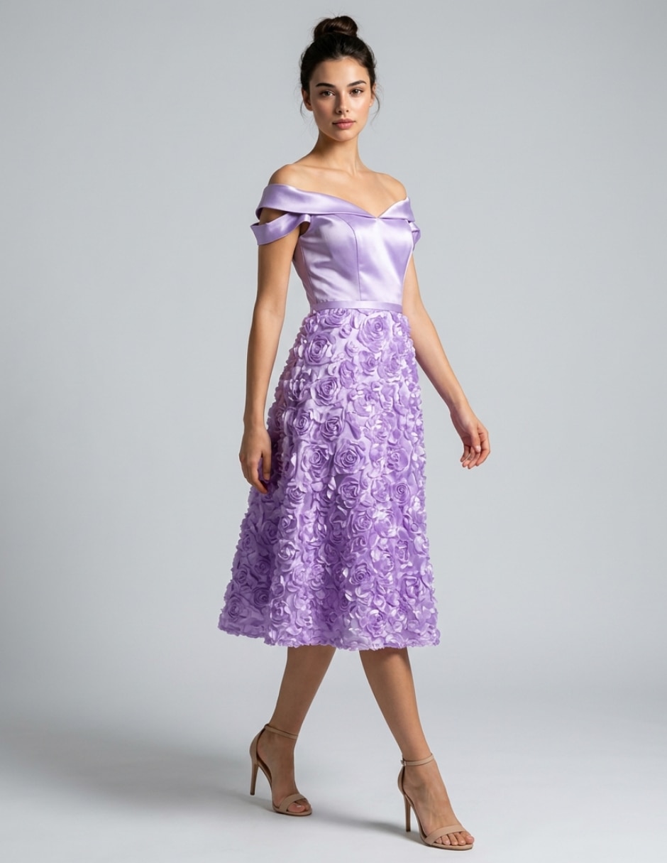 Vestido midi de fiesta para mujer 2
