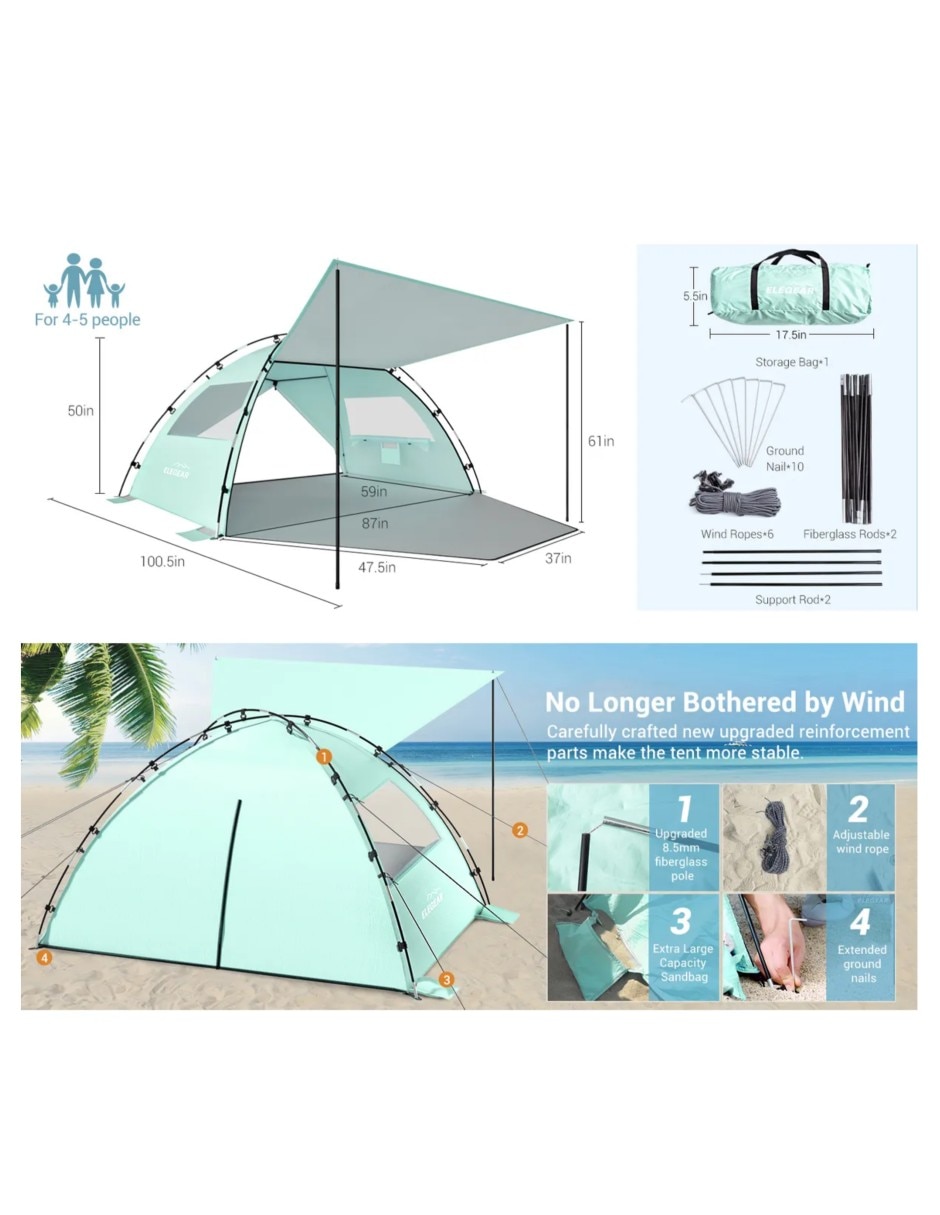 Carpa ancho 220cm x largo 220cm 5