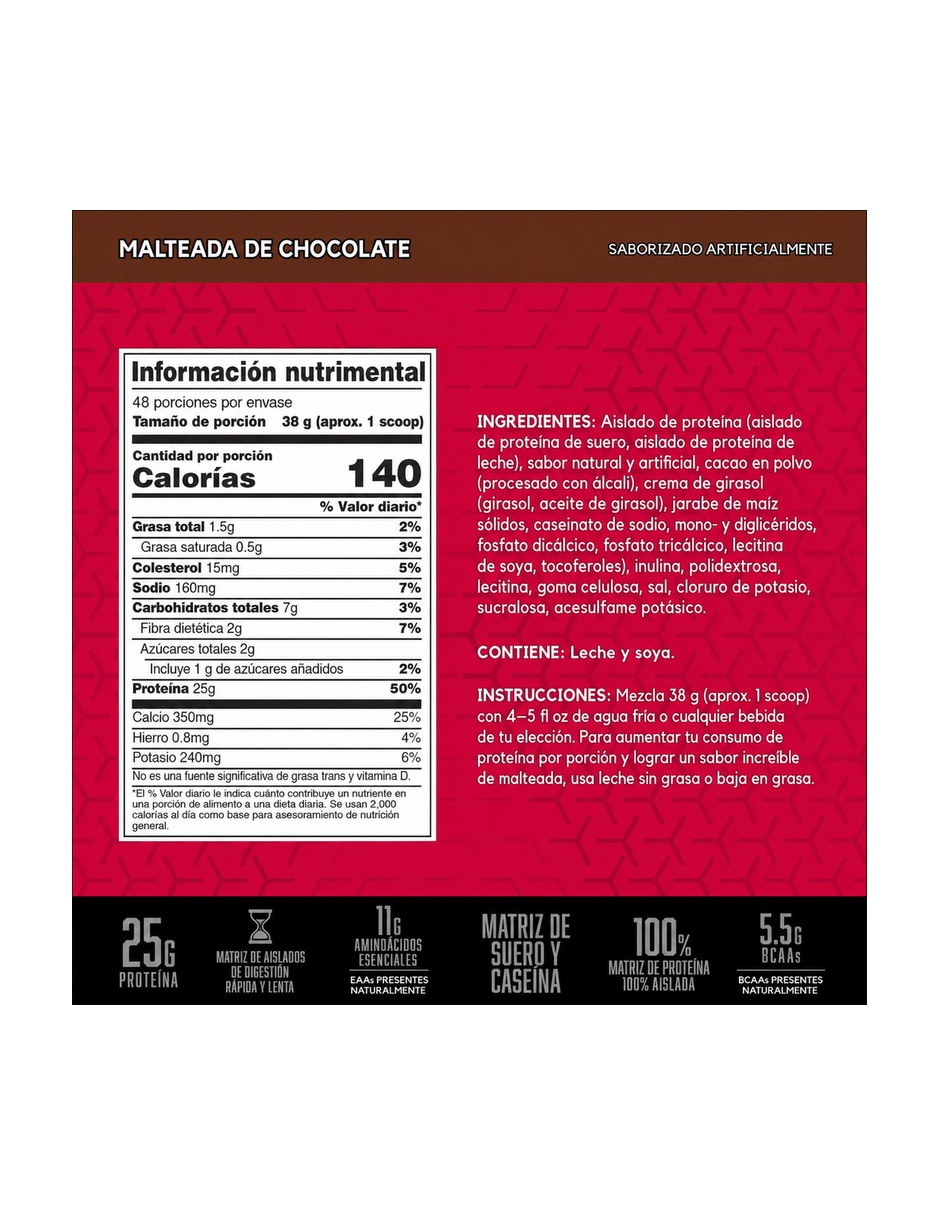 Syntha-6 Isolate 4 lb | 25 g de Proteína | 48 Serv BSN con Proteína sabor triple chocolate de 1.8 KG 5