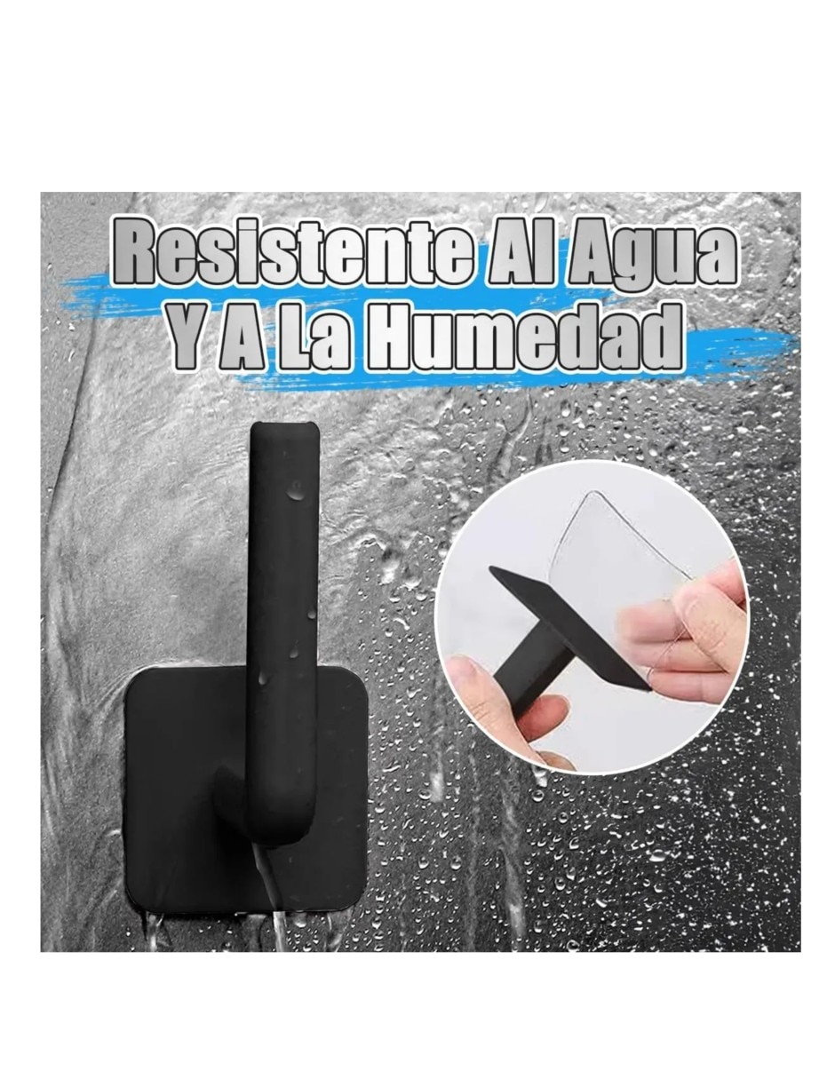 Perchero de pared de acero 4 ganchos