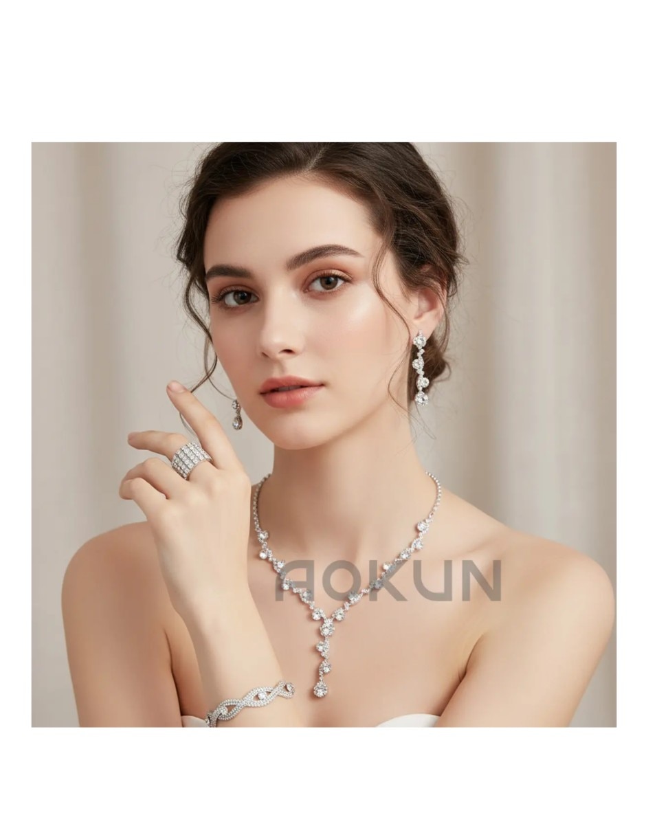 Aretes collar y pulsera friends de aluminio cristal