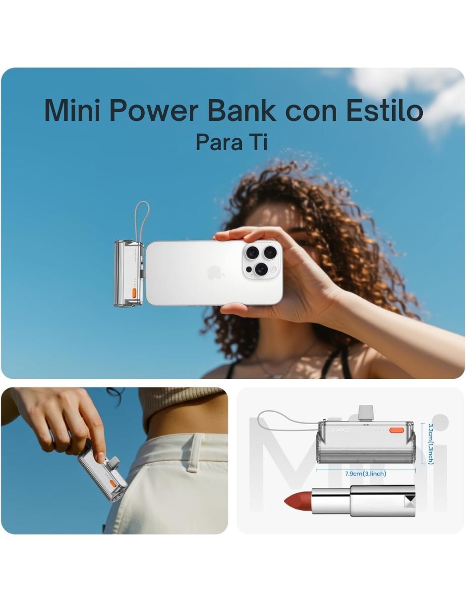 Batería portátil 5000 mAh Flow 6