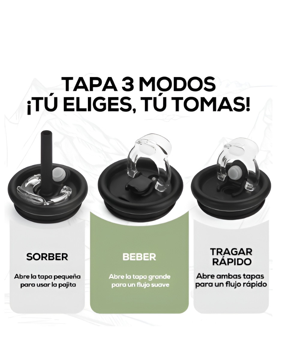 Termo para botella de acero inoxidable con tapa a presión 700 ml 2