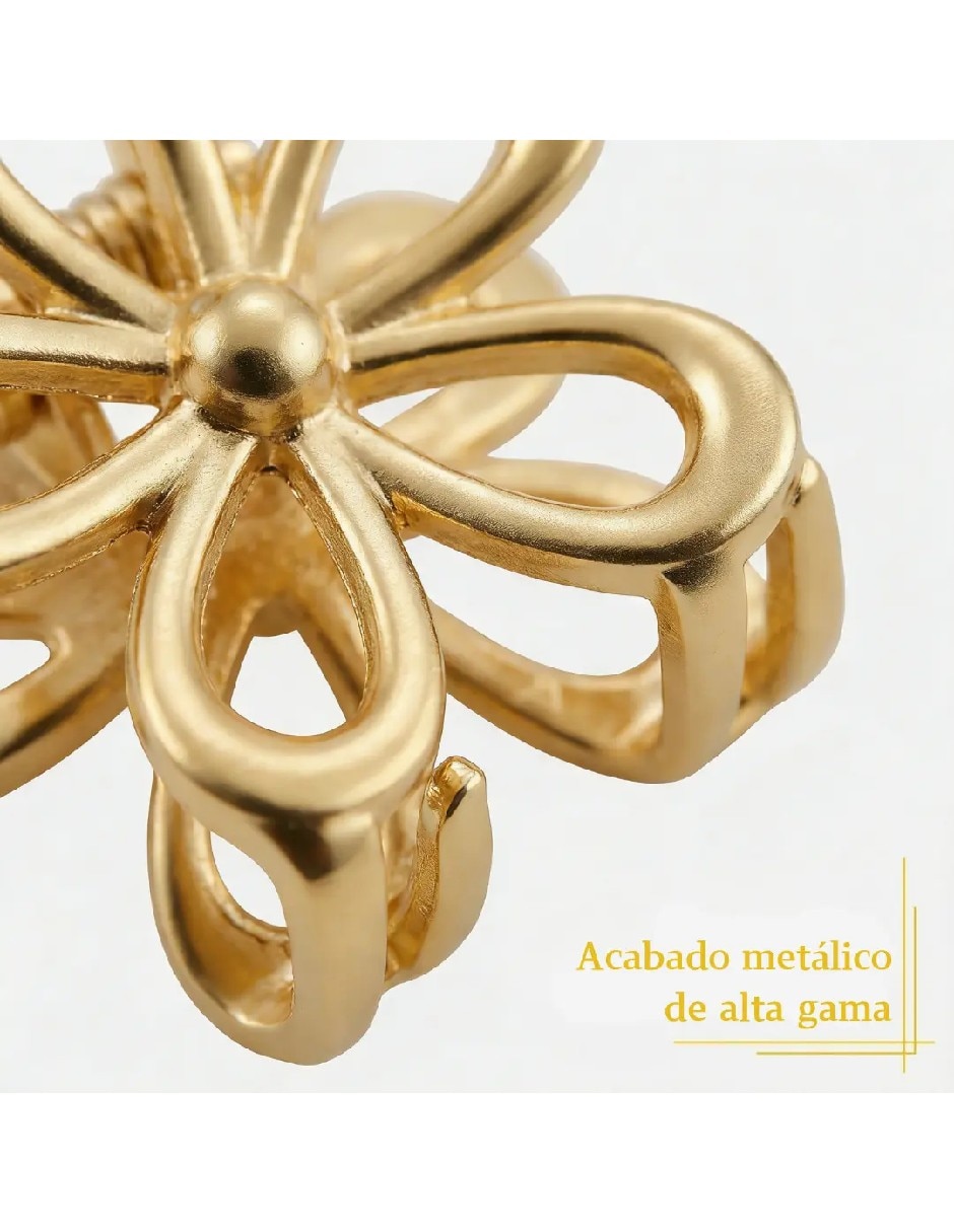 Pinza para el cabello de metal flor 3