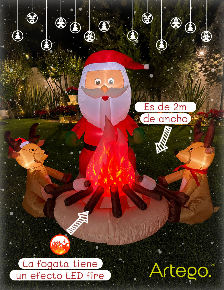 Inflable decorativo forma de santa claus 4