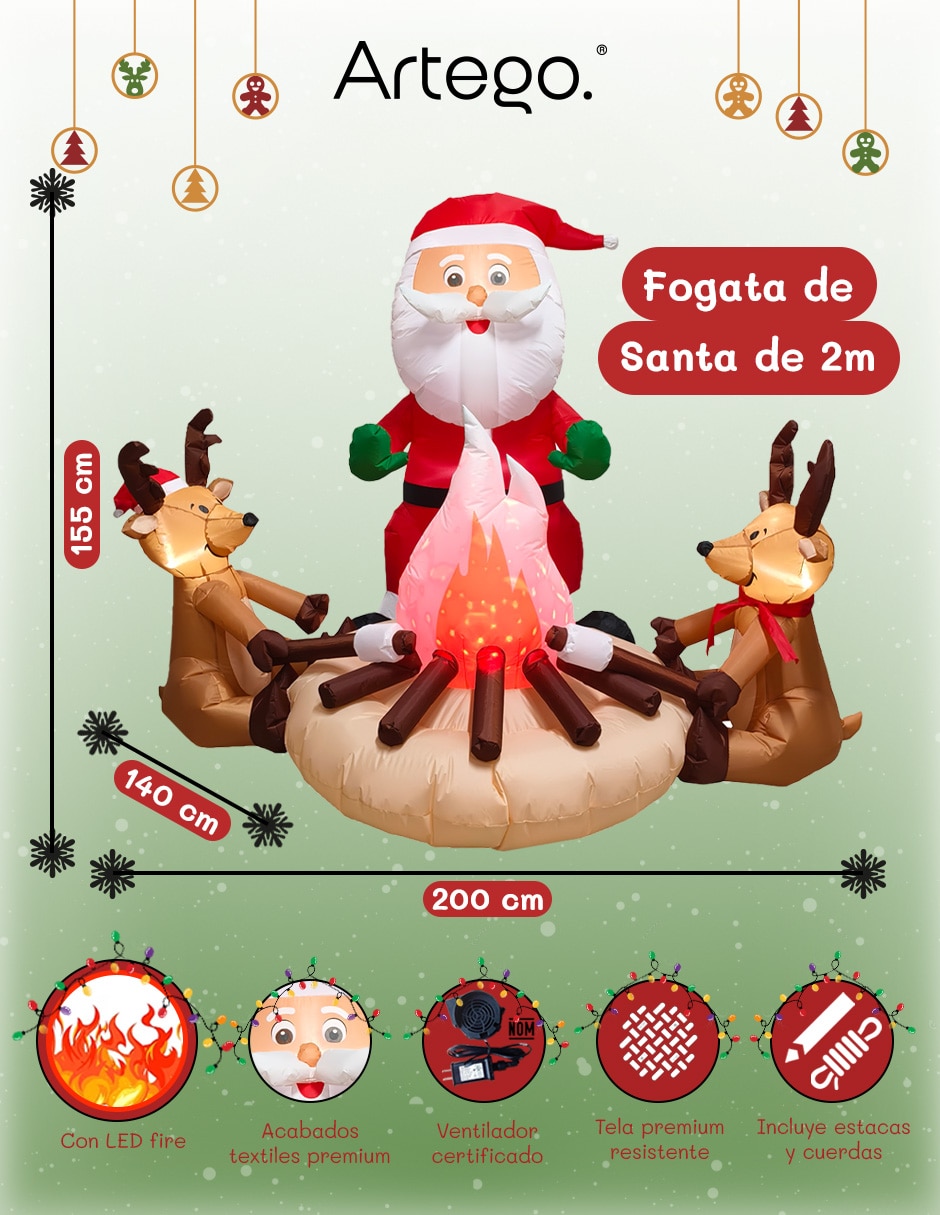 Inflable decorativo forma de santa claus 5